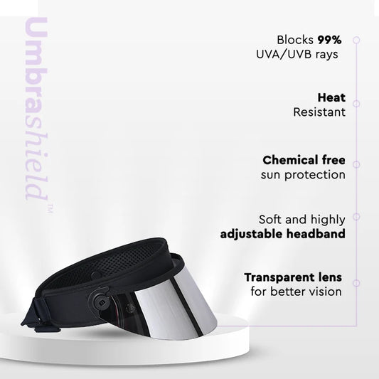 sun hat with face shield infographics