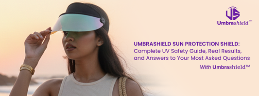 Umbrashield sun protection shield for UV safety and anti tanning