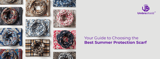 Summer uv protection scarf with UPF 50+ coverage