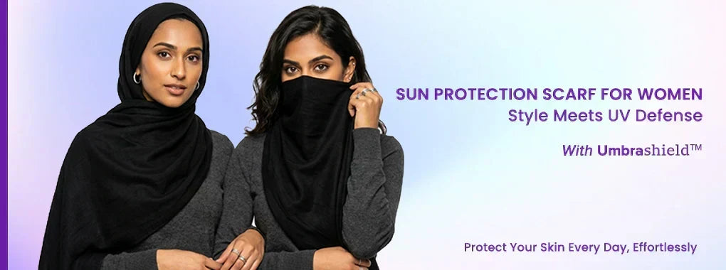 SPF versus UPF rating explained for a sun protection scarf for women