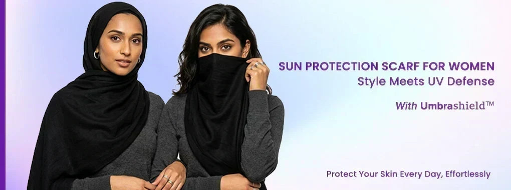 SPF versus UPF rating explained for a sun protection scarf for women