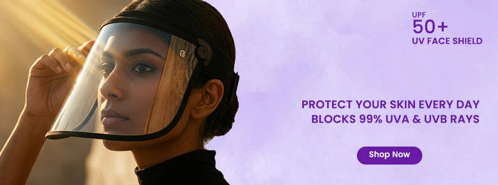 transparent UV visor face shield for sun protection outdoor UPF 50 face visor