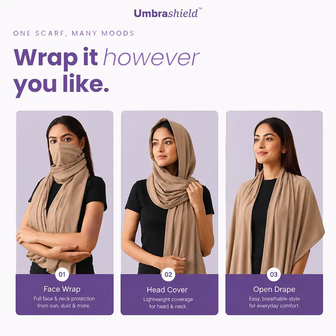 Bamboo UV scarf - Camel
