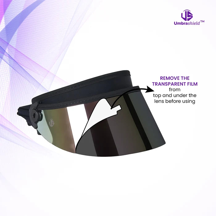 gold visor hat