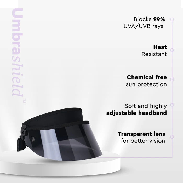 infographics face sun visor