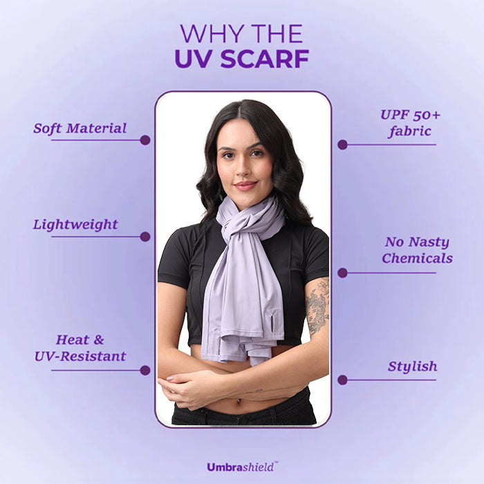 lavender uv scarf