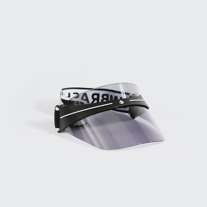 Sporty Chic   Clear Black sun shield for face - 360 video

