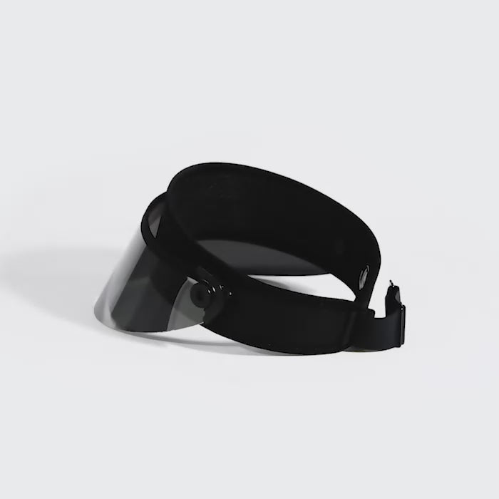 luxe short silver uv visor -360

