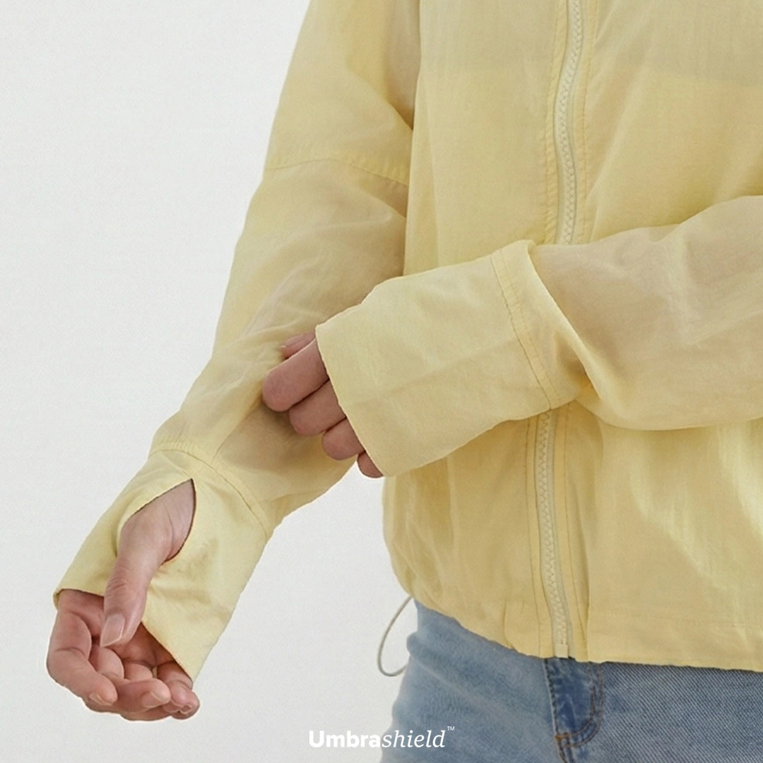 Thumb holes, because hands tan first